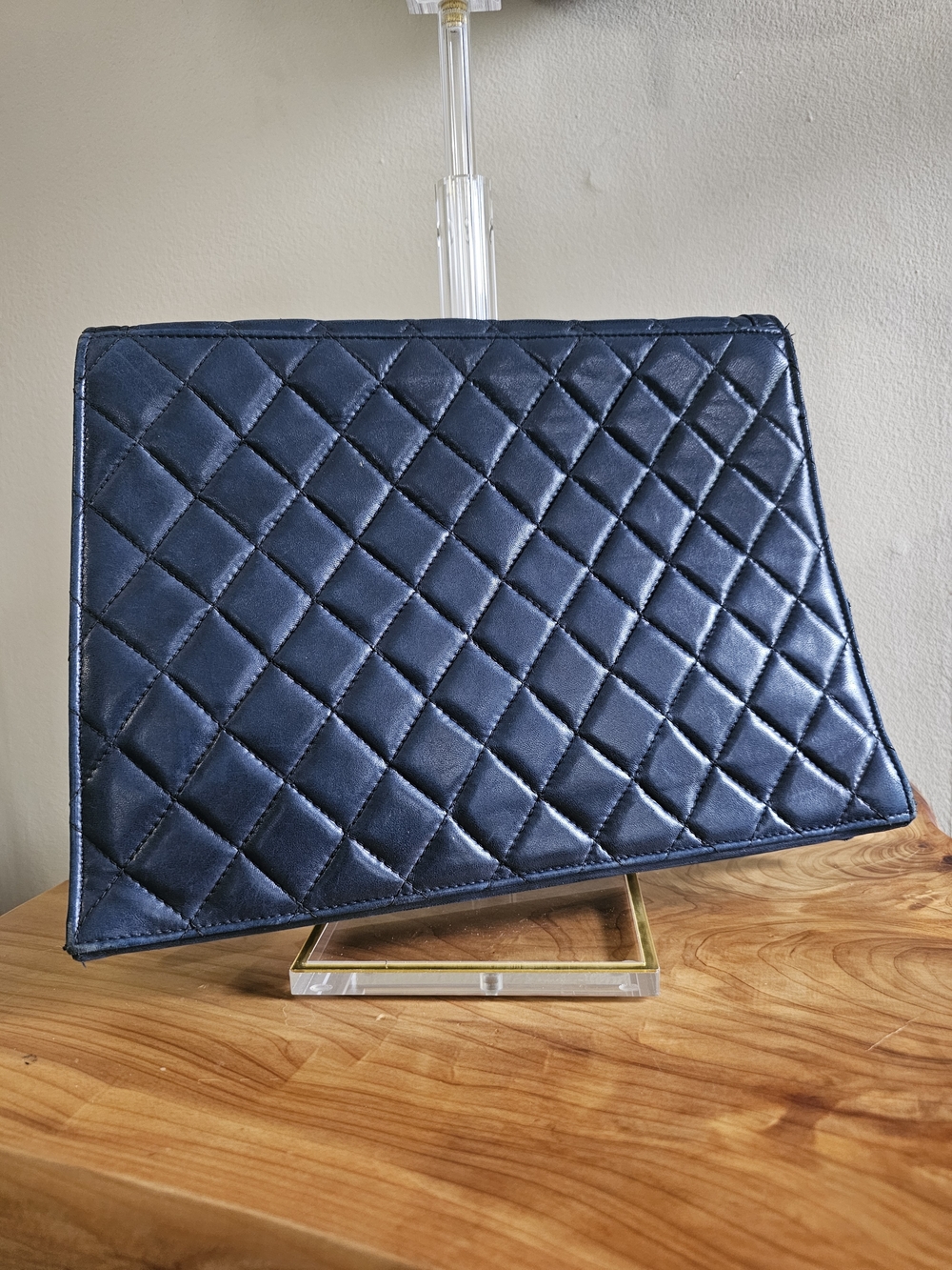 Quilted Envelope Bag - Deep Navy - Picture 5 of 12